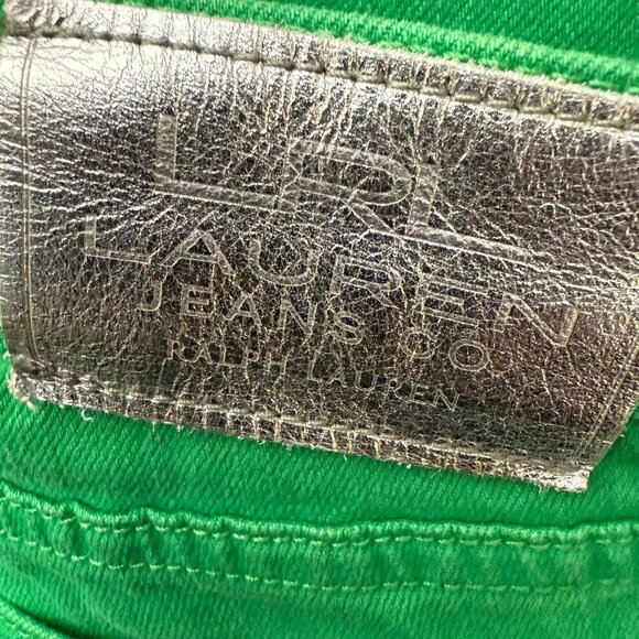 LRL Lauren Jeans Ralph Lauren Lime Green Pants Modern Straight Ankle (Size 4) - Picture 6 of 8